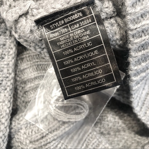 BB Dakota Revolve Sweater Gray Fringe Large NWT - Picture 5 of 9